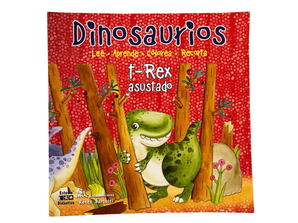Dinosaurios. T-rex asustado